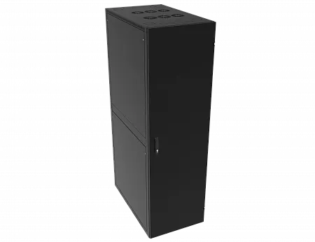 Шкаф телекоммуникационный напольный МИКсистем серия ECO+ 19" 48U 600*1000 дверь металл черный
