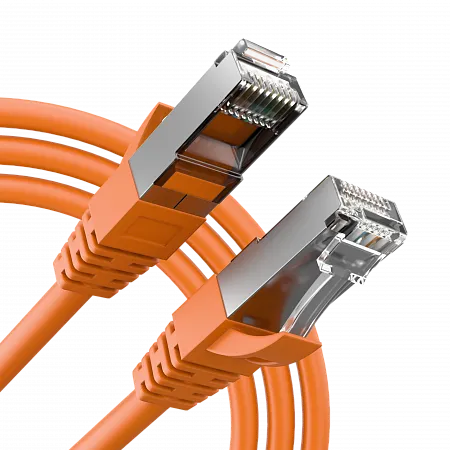 Шнур коммутационный медный RJ45 (патч-корд) LANMIR F/UTP Cat5e LSZH нг(А)-HF 1 м оранжевый